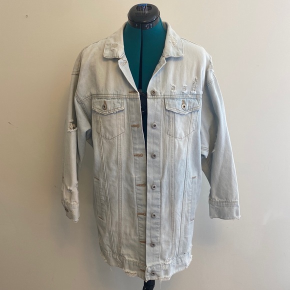 Highway Jeans Brand Medium Light-wash Button Down Denim Jacket w/ Four Pockets - Picture 1 of 14